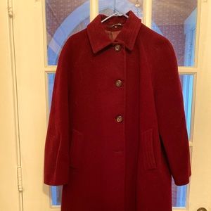 Tagliente Italian cashmere & wool burgundy coat.44